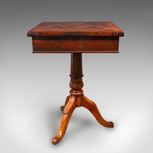 fig 2. Antique Drawing Room Chess Table, English, Games, Cards, Victorian, Circa 1860