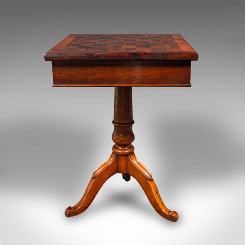 fig 4. Antique Drawing Room Chess Table, English, Games, Cards, Victorian, Circa 1860