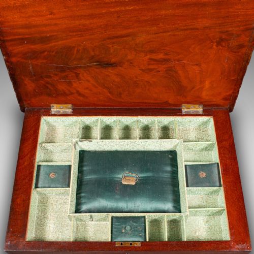 SMALL ANTIQUE SEWING TABLE ENGLISH FLAME LADIES WORK REGENCY CIRCA 1830 - ADDITIONAL PHOTO 8