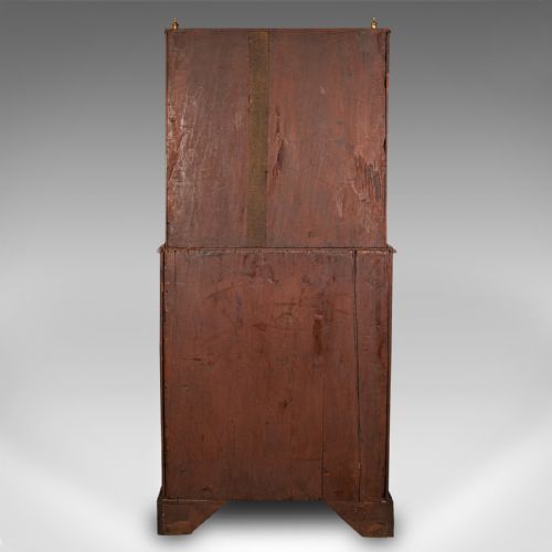 fig 5. Antique Author's Chest, English, Secretaire Cabinet, Glazed Bookcase, Georgian