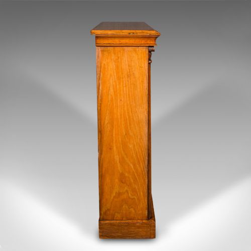 fig 2. Antique Open Bookcase, Scottish, Oak, Adjustable Book Shelf Cabinet, Victorian