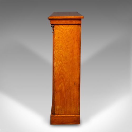 fig 3. Antique Open Bookcase, Scottish, Oak, Adjustable Book Shelf Cabinet, Victorian