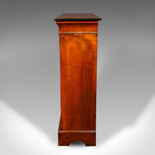 fig 3. Antique Twin Pier Cabinet, English, Walnut, Glazed Bookcase, Display, Victorian