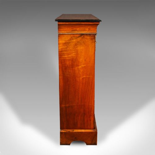 fig 4. Antique Twin Pier Cabinet, English, Walnut, Glazed Bookcase, Display, Victorian