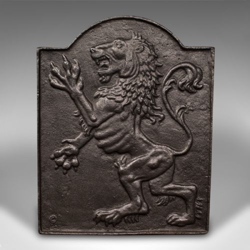 fig 1. Small Antique Decorative Fire Back, English Fireplace Reflector, Victorian, 1900