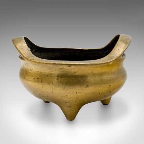 fig 3. Antique Censer, Chinese, Bronze, Incense Burner, Libation Cup, Victorian, C.1850