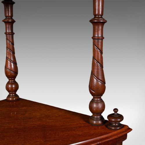 ANTIQUE CORNER WHATNOT ENGLISH WALNUT COUNTRY HOUSE DISPLAY STAND VICTORIAN - ADDITIONAL PHOTO 6