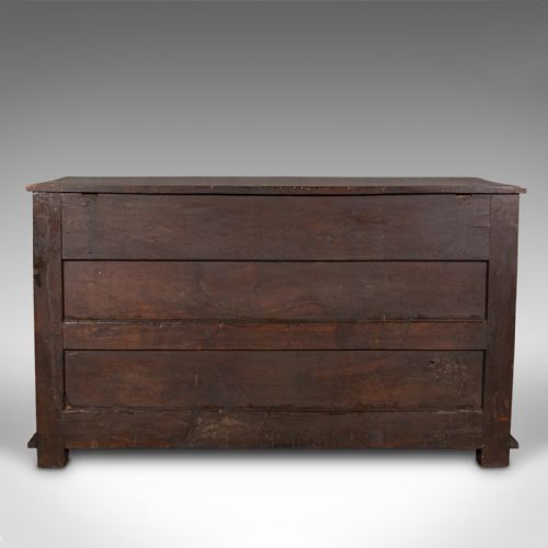 fig 5. Antique Country Housekeeper's Cabinet, English Oak, Dresser Base, Georgian, 1800