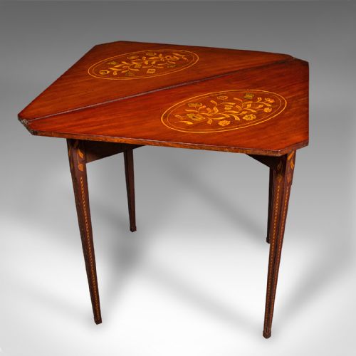 ANTIQUE FLOWER DISPLAY TABLE DUTCH INLAID CONSOLE GATE LEG GEORGIAN 1780 - ADDITIONAL PHOTO 1
