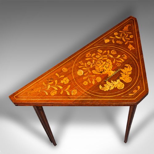 ANTIQUE FLOWER DISPLAY TABLE DUTCH INLAID CONSOLE GATE LEG GEORGIAN 1780 - ADDITIONAL PHOTO 4