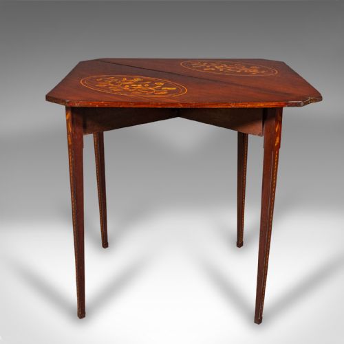 ANTIQUE FLOWER DISPLAY TABLE DUTCH INLAID CONSOLE GATE LEG GEORGIAN 1780 - ADDITIONAL PHOTO 5