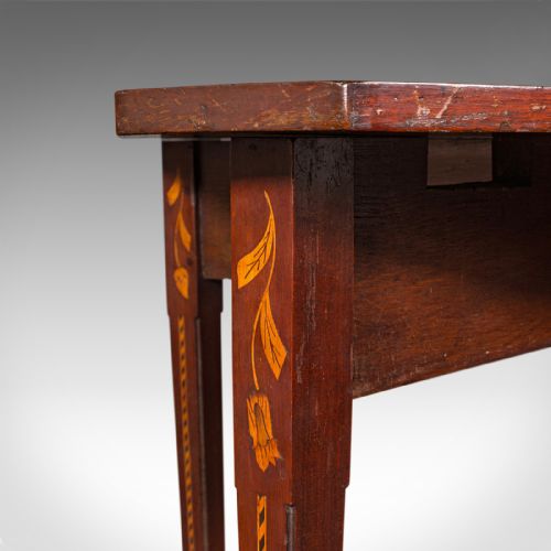 ANTIQUE FLOWER DISPLAY TABLE DUTCH INLAID CONSOLE GATE LEG GEORGIAN 1780 - ADDITIONAL PHOTO 9