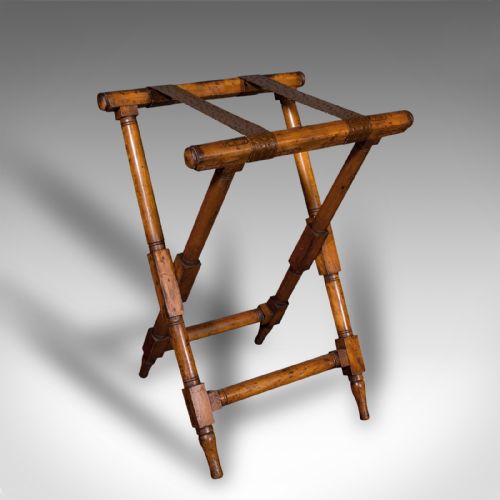 Antique Country House Luggage Stand, Scottish Valet, Wylie & Lochhead, Victorian