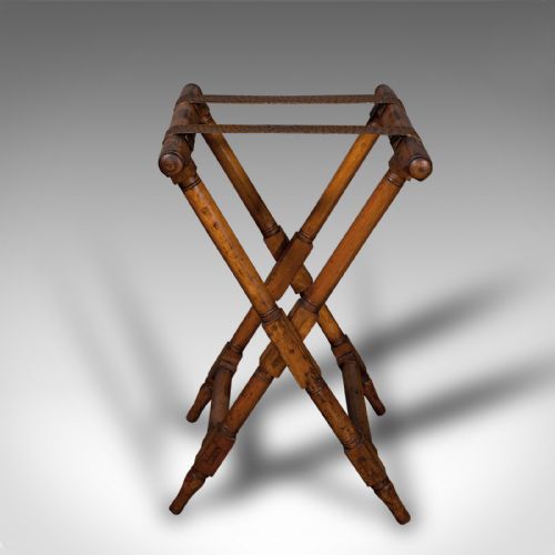 fig 1. Antique Country House Luggage Stand, Scottish Valet, Wylie & Lochhead, Victorian
