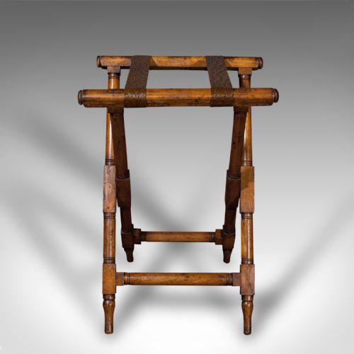 fig 3. Antique Country House Luggage Stand, Scottish Valet, Wylie & Lochhead, Victorian