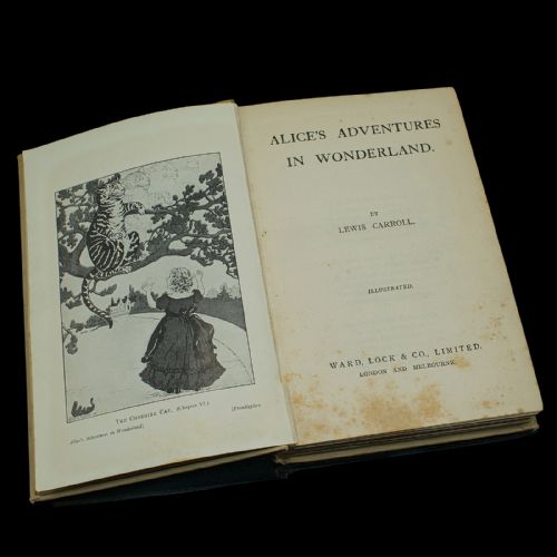 fig 3. Antique Lewis Carroll Alice in Wonderland Book, English, Illustrated, Victorian