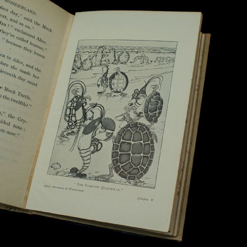 fig 5. Antique Lewis Carroll Alice in Wonderland Book, English, Illustrated, Victorian