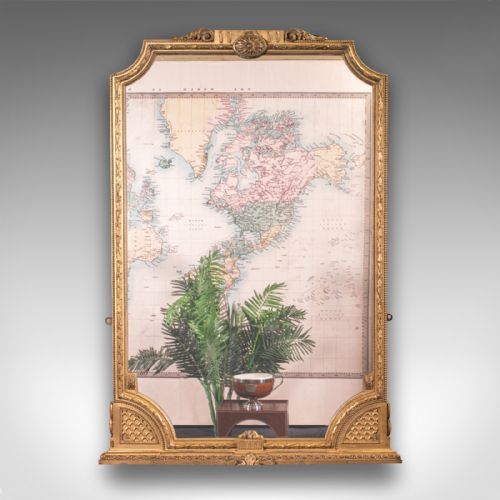 GRAND ANTIQUE OVERMANTLE MIRROR ENGLISH GILTWOOD ITALIANATE TASTE VICTORIAN - ADDITIONAL PHOTO 1