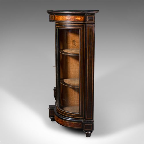 fig 6. Antique Drawing Room Credenza, English, Walnut, Display Cabinet, Victorian, 1850