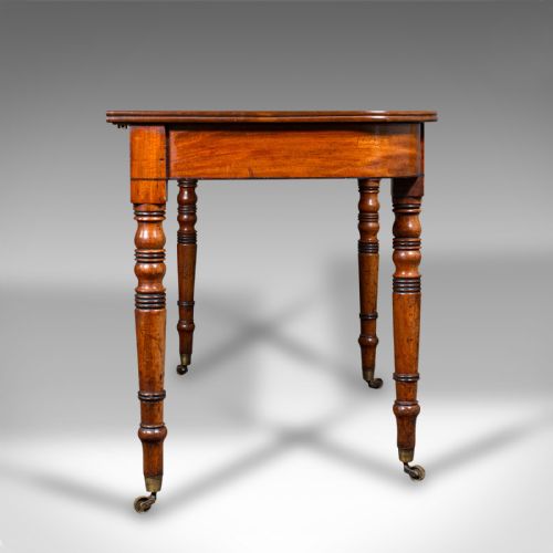 fig 2. Pair Of Antique Demi Lune End Tables, English, Side, Reception Hall, Regency