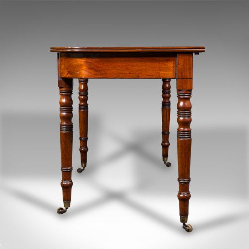 fig 3. Pair Of Antique Demi Lune End Tables, English, Side, Reception Hall, Regency