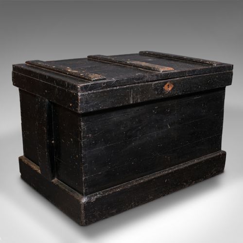 ANTIQUE CABINET MAKER'S CHEST ENGLISH TOOL TRUNK FITTED INTERIOR VICTORIAN - ADDITIONAL PHOTO 2