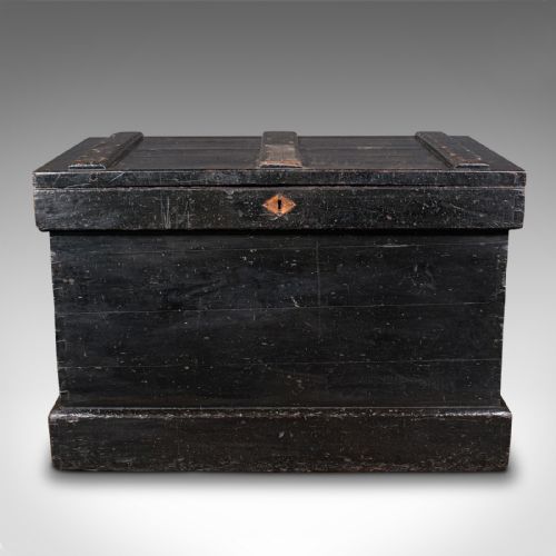 ANTIQUE CABINET MAKER'S CHEST ENGLISH TOOL TRUNK FITTED INTERIOR VICTORIAN - ADDITIONAL PHOTO 3