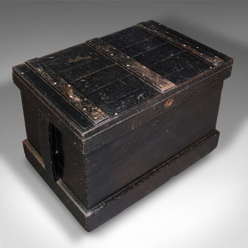 ANTIQUE CABINET MAKER'S CHEST ENGLISH TOOL TRUNK FITTED INTERIOR VICTORIAN - ADDITIONAL PHOTO 7