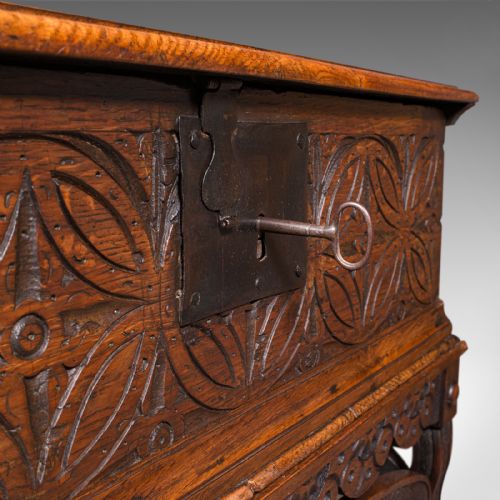 ANTIQUE BIBLE BOX ENGLISH OAK CHEST ON STAND WILLIAM MARY BESPOKE FRAME - ADDITIONAL PHOTO 9