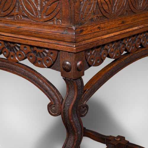 ANTIQUE BIBLE BOX ENGLISH OAK CHEST ON STAND WILLIAM MARY BESPOKE FRAME - ADDITIONAL PHOTO 10
