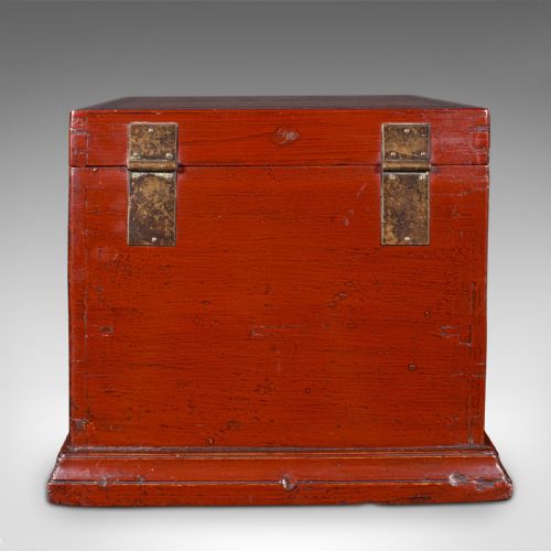 ANTIQUE TRAVELLING JEWELLERY BOX CHINESE LACQUERED CAMPAIGN CASE VICTORIAN - ADDITIONAL PHOTO 3