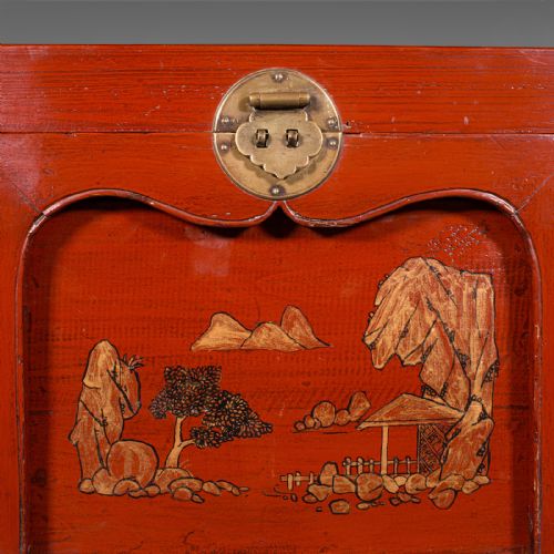 ANTIQUE TRAVELLING JEWELLERY BOX CHINESE LACQUERED CAMPAIGN CASE VICTORIAN - ADDITIONAL PHOTO 8