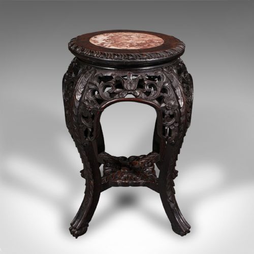 fig 1. Antique Planter Stand, Chinese, Jardiniere Stand, Lamp Table, Victorian, C.1900