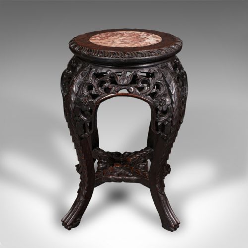 fig 3. Antique Planter Stand, Chinese, Jardiniere Stand, Lamp Table, Victorian, C.1900
