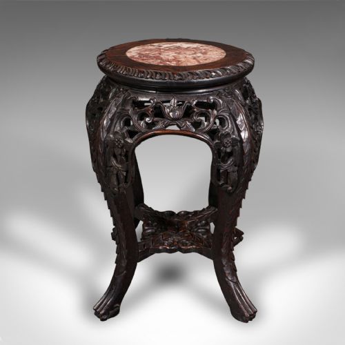 fig 4. Antique Planter Stand, Chinese, Jardiniere Stand, Lamp Table, Victorian, C.1900
