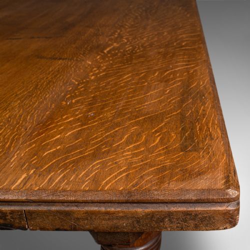 fig 5. Antique Kitchen Dining Table, Scottish, Oak, 4-6 Seat, Gothic Revival, Victorian