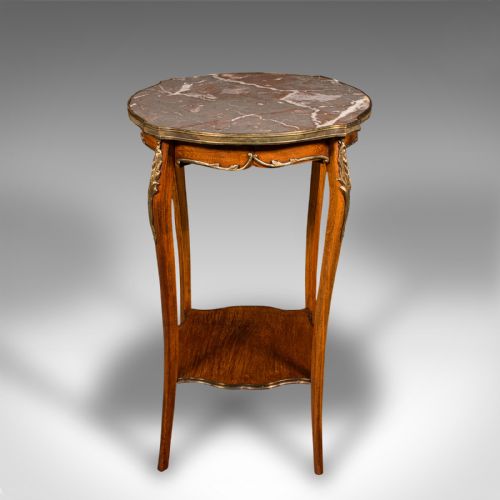 fig 2. Antique Lamp Table, French Marble, Decorative, Occasional, Victorian, Circa 1900