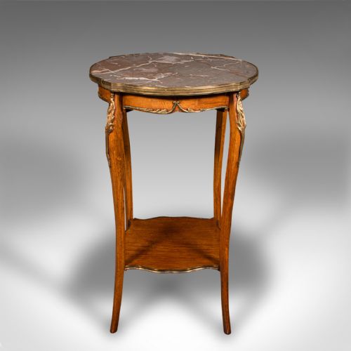 fig 3. Antique Lamp Table, French Marble, Decorative, Occasional, Victorian, Circa 1900