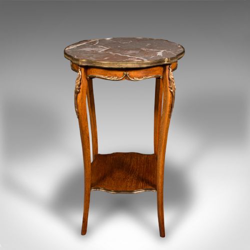 fig 4. Antique Lamp Table, French Marble, Decorative, Occasional, Victorian, Circa 1900
