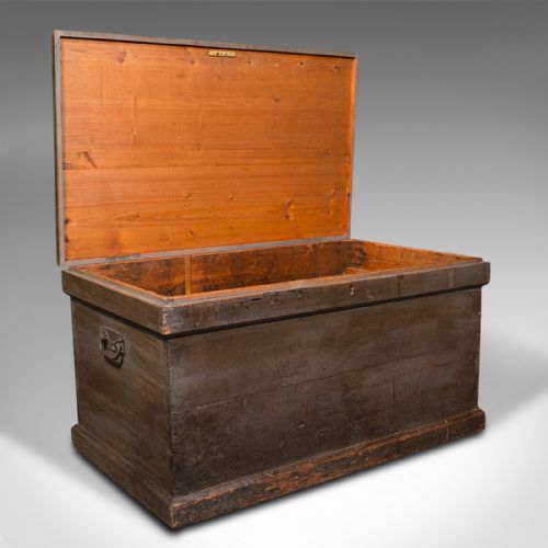 ANTIQUE PINE TOOL CHEST VICTORIAN 1880 - ADDITIONAL PHOTO 1