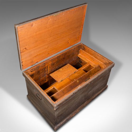 ANTIQUE PINE TOOL CHEST VICTORIAN 1880 - ADDITIONAL PHOTO 8