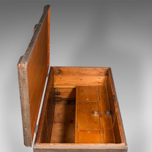 ANTIQUE PINE TOOL CHEST VICTORIAN 1880 - ADDITIONAL PHOTO 9