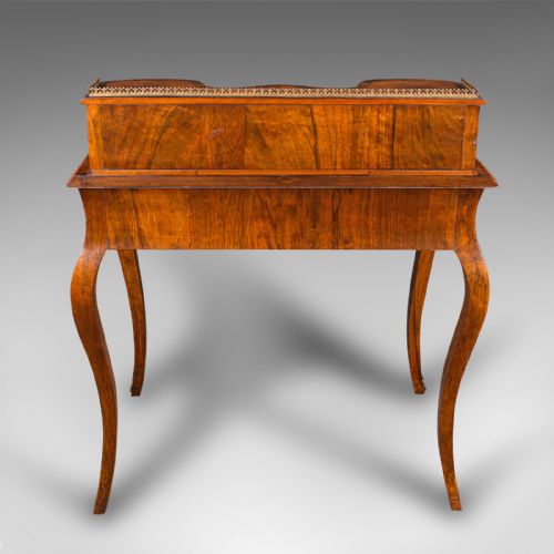 fig 2. Antique Bonheur Du Jour, French, Walnut, Ladies Writing Desk, Victorian, C.1900