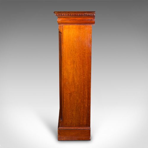 fig 4. Antique Glazed Bookcase, English, Walnut, Library Cabinet, Edwardian, Circa 1910