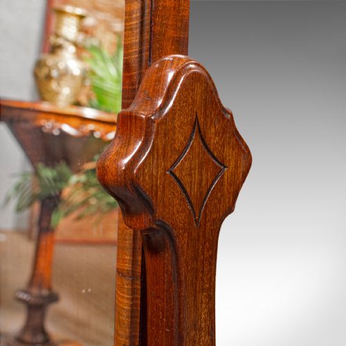 ANTIQUE BOOT MAKER'S MIRROR ENGLISH CHEVAL DRESSING EARLY VICTORIAN C1840 - ADDITIONAL PHOTO 5