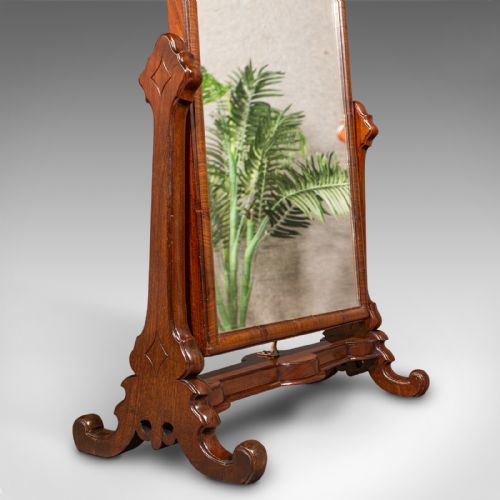 ANTIQUE BOOT MAKER'S MIRROR ENGLISH CHEVAL DRESSING EARLY VICTORIAN C1840 - ADDITIONAL PHOTO 7
