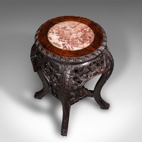ANTIQUE PLANTER STAND CHINESE JARDINIERE STAND LAMP TABLE VICTORIAN C1900 - ADDITIONAL PHOTO 5