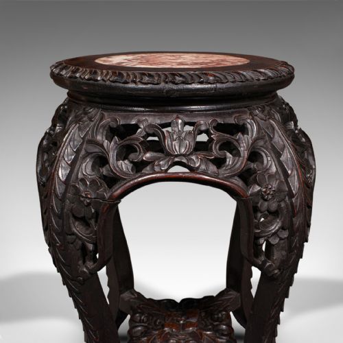 ANTIQUE PLANTER STAND CHINESE JARDINIERE STAND LAMP TABLE VICTORIAN C1900 - ADDITIONAL PHOTO 7