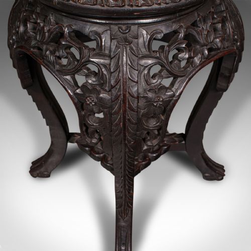 ANTIQUE PLANTER STAND CHINESE JARDINIERE STAND LAMP TABLE VICTORIAN C1900 - ADDITIONAL PHOTO 8