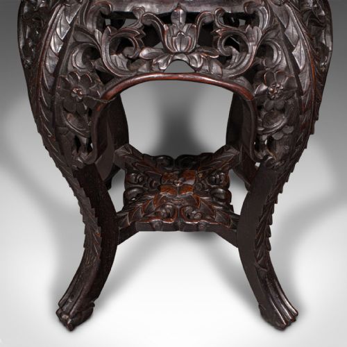 ANTIQUE PLANTER STAND CHINESE JARDINIERE STAND LAMP TABLE VICTORIAN C1900 - ADDITIONAL PHOTO 9
